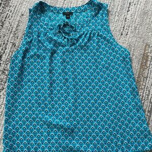 Ann Taylor Factory - Blue Sleeveless Dress Blouse - Size Small